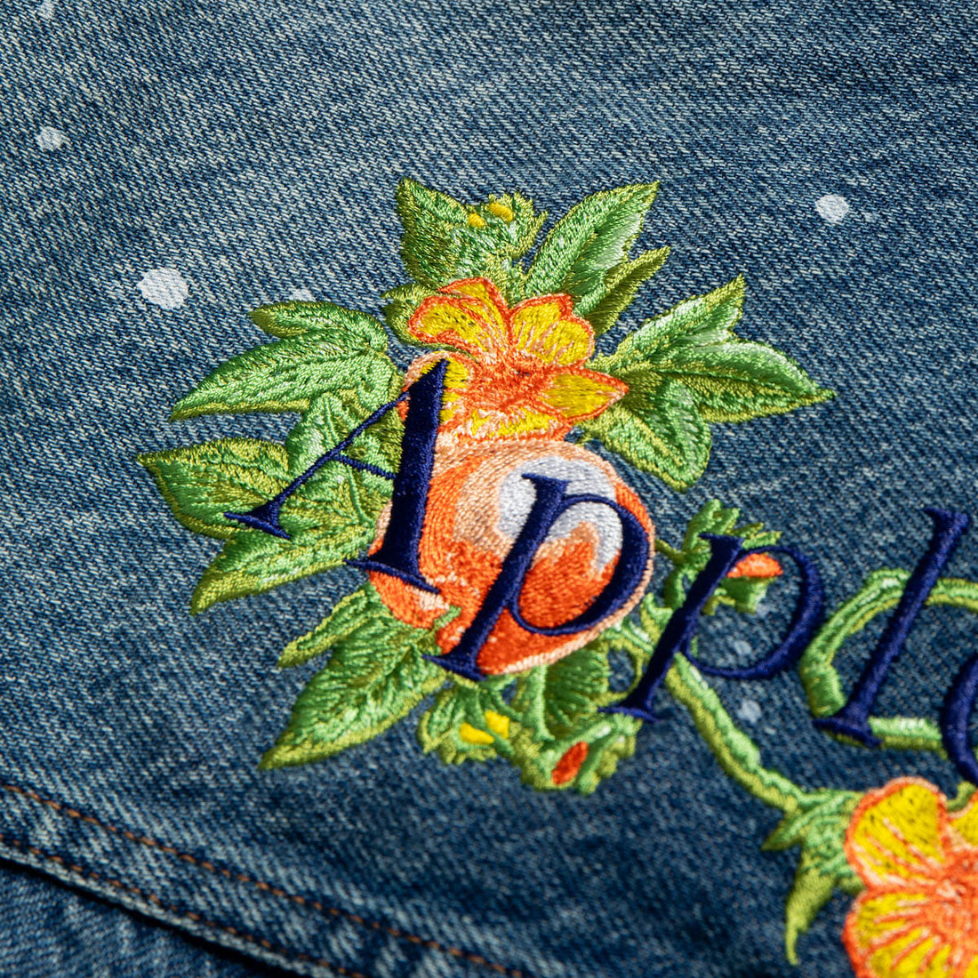 アップルバム APPLEBUM APPLEBUM “Apple blossom Logo” Denim Jacket（アップルバム “アップル ブロッサム ロゴ” デニムジャケット） （BLUE） BLUE