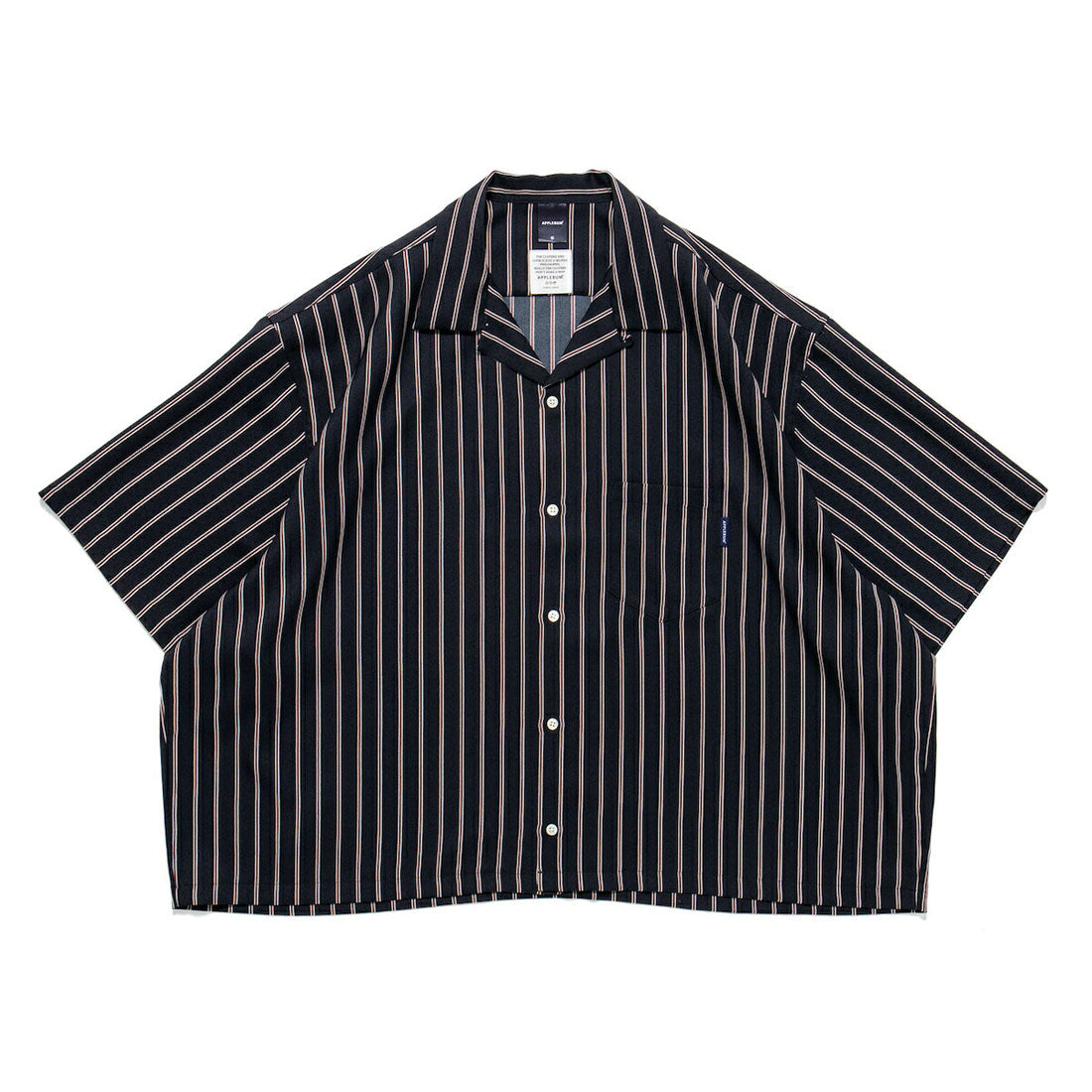 アップルバム APPLEBUM APPLEBUM Big Sleeve Stripe Aloha Shirt（アップルバム ビッグ スリーブ ストライプ アロハ シャツ） （Navy） Navy