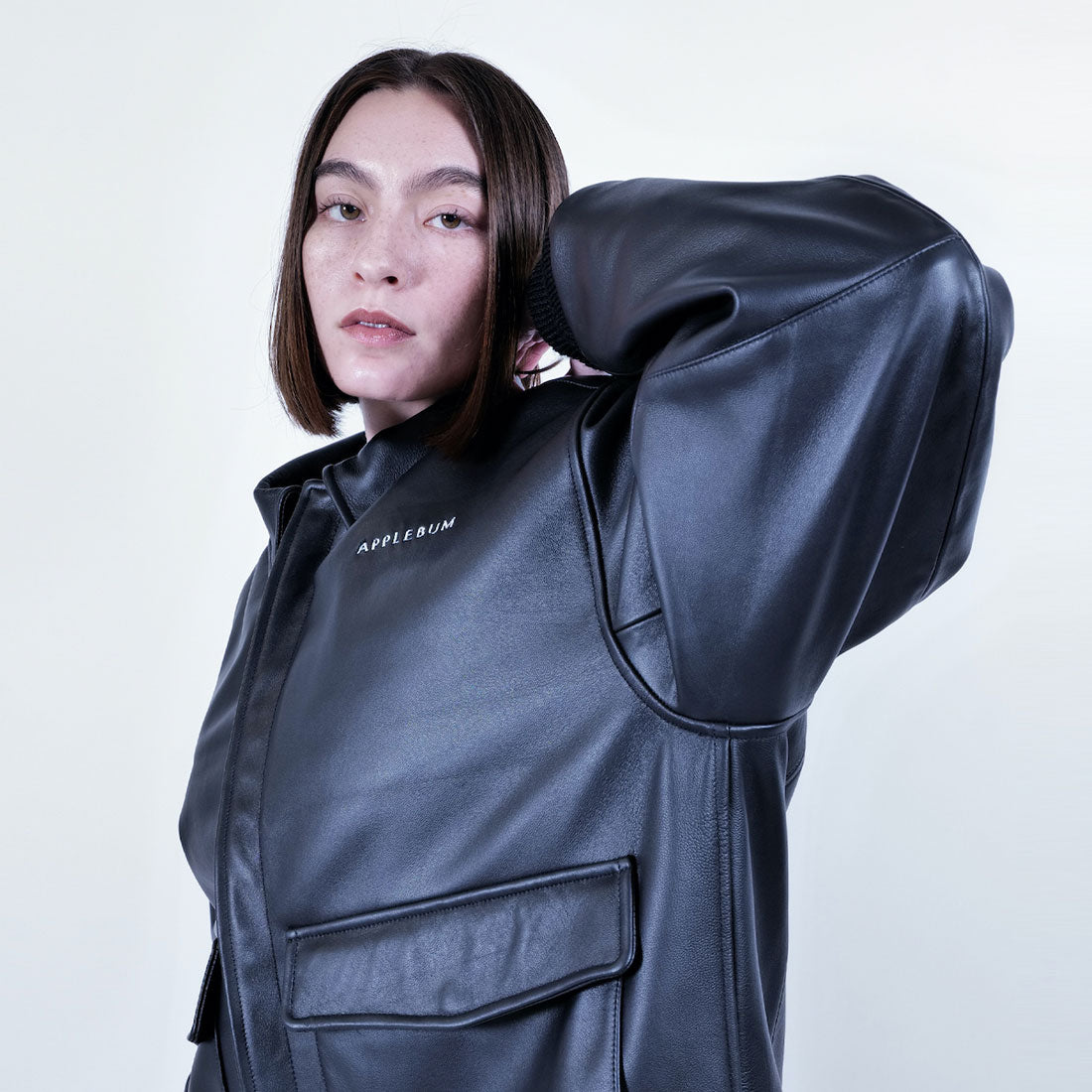 アップルバム APPLEBUM A-2 レザー ジャケット（A-2 Leather Jacket） （Black） Black