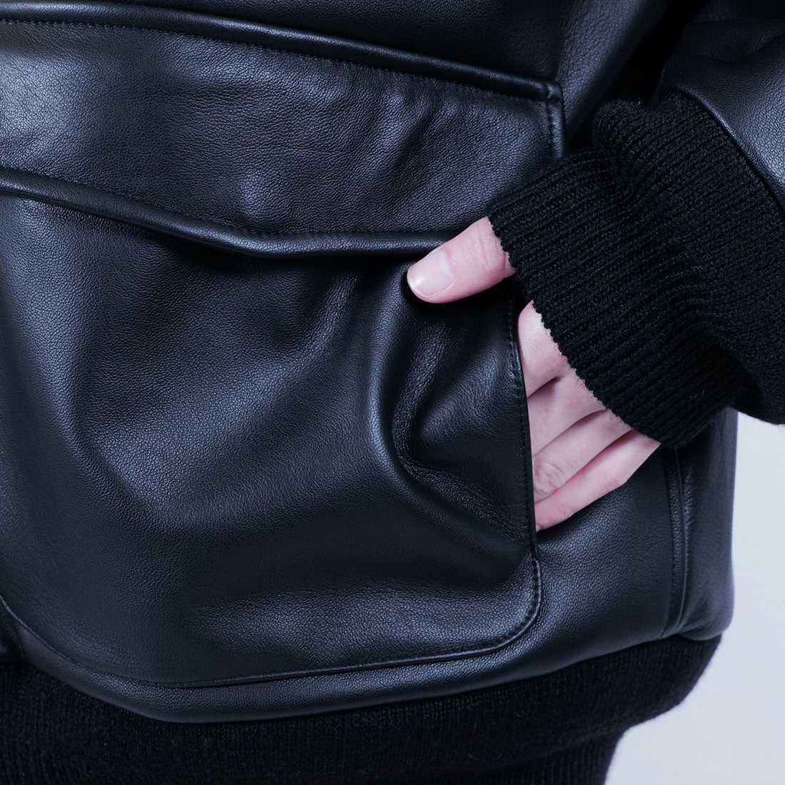 アップルバム APPLEBUM A-2 レザー ジャケット（A-2 Leather Jacket） （Black） Black