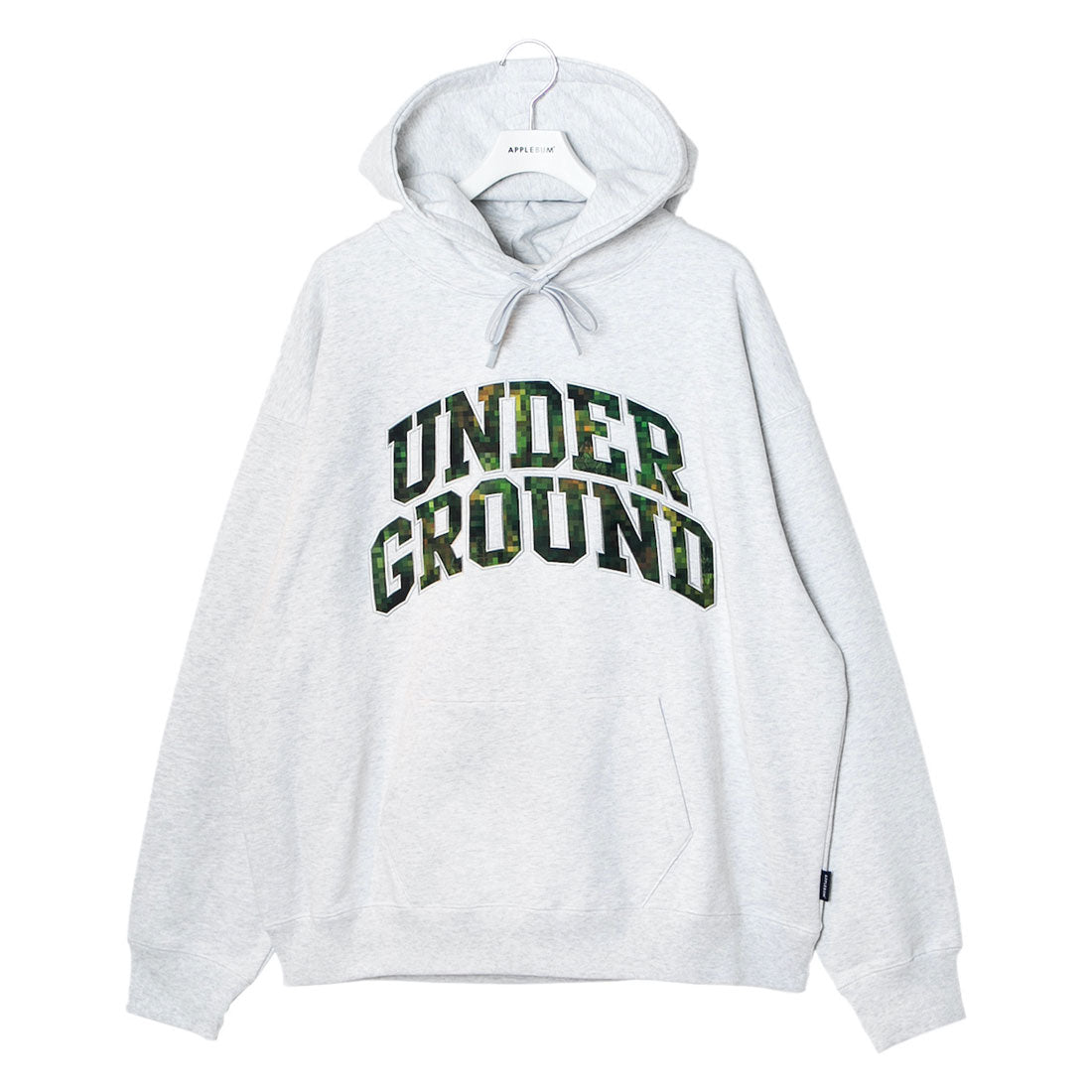 アップルバム APPLEBUM “ピクセルカモ アンダーグラウンド” フーディ（“Pixel Camo UNDERGROUND” Hoodie） （Ash） Ash