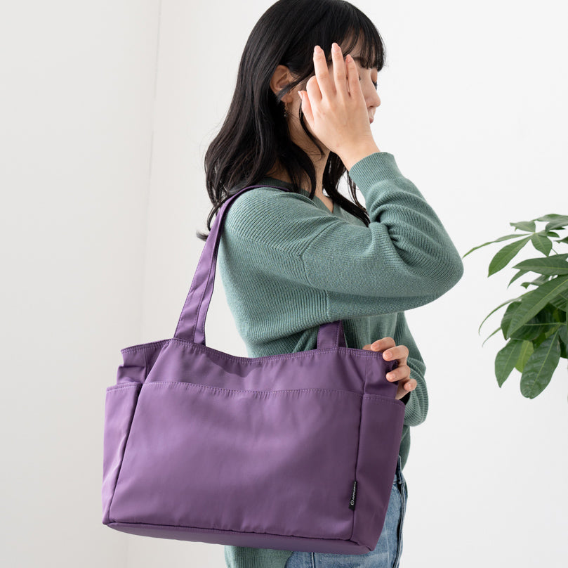 アップルバッグ APPLE BAG 中仕切り トートバッグ A4サイズ（パープル） パープル