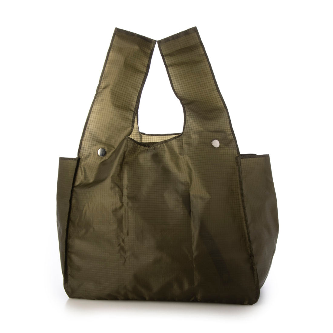 [APPLE BAG] アップルバッグ エコバッグ 冷温セパレート コンビニ袋サイズ 二層式 折り畳み可能（カーキ） カーキ