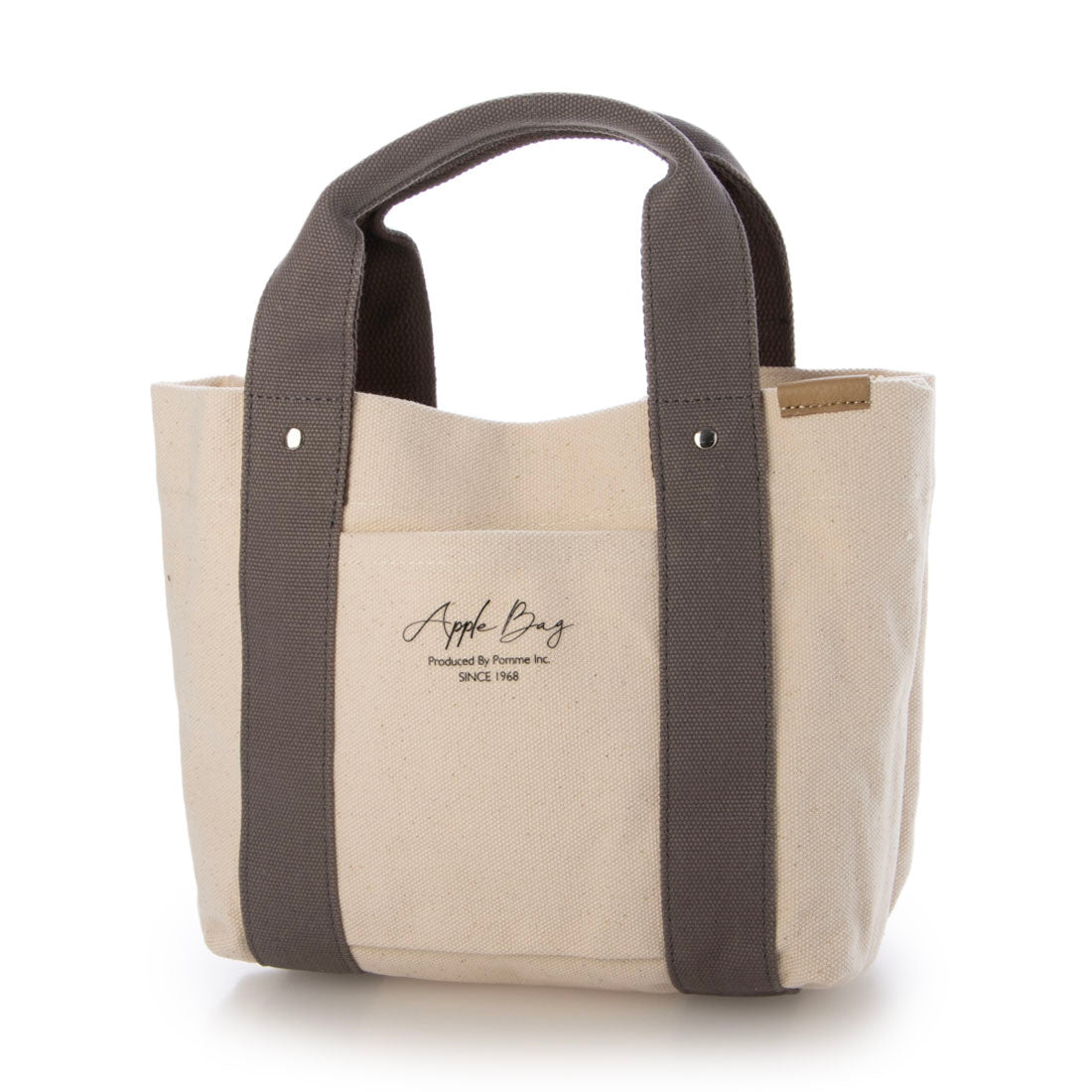 アップルバッグ APPLE BAG 中仕切り ミニトート 3部屋（アイボリー×グレー） アイボリー×グレー