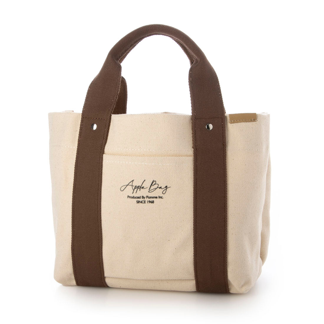 アップルバッグ APPLE BAG 中仕切り ミニトート 3部屋（アイボリー×チョコ） アイボリー×チョコ