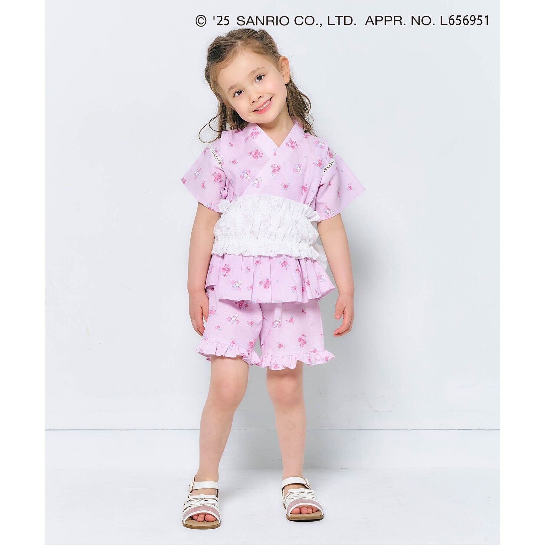 アプレ レ クール apres les cours リボンメッシュサンダル （アイボリー） アイボリー