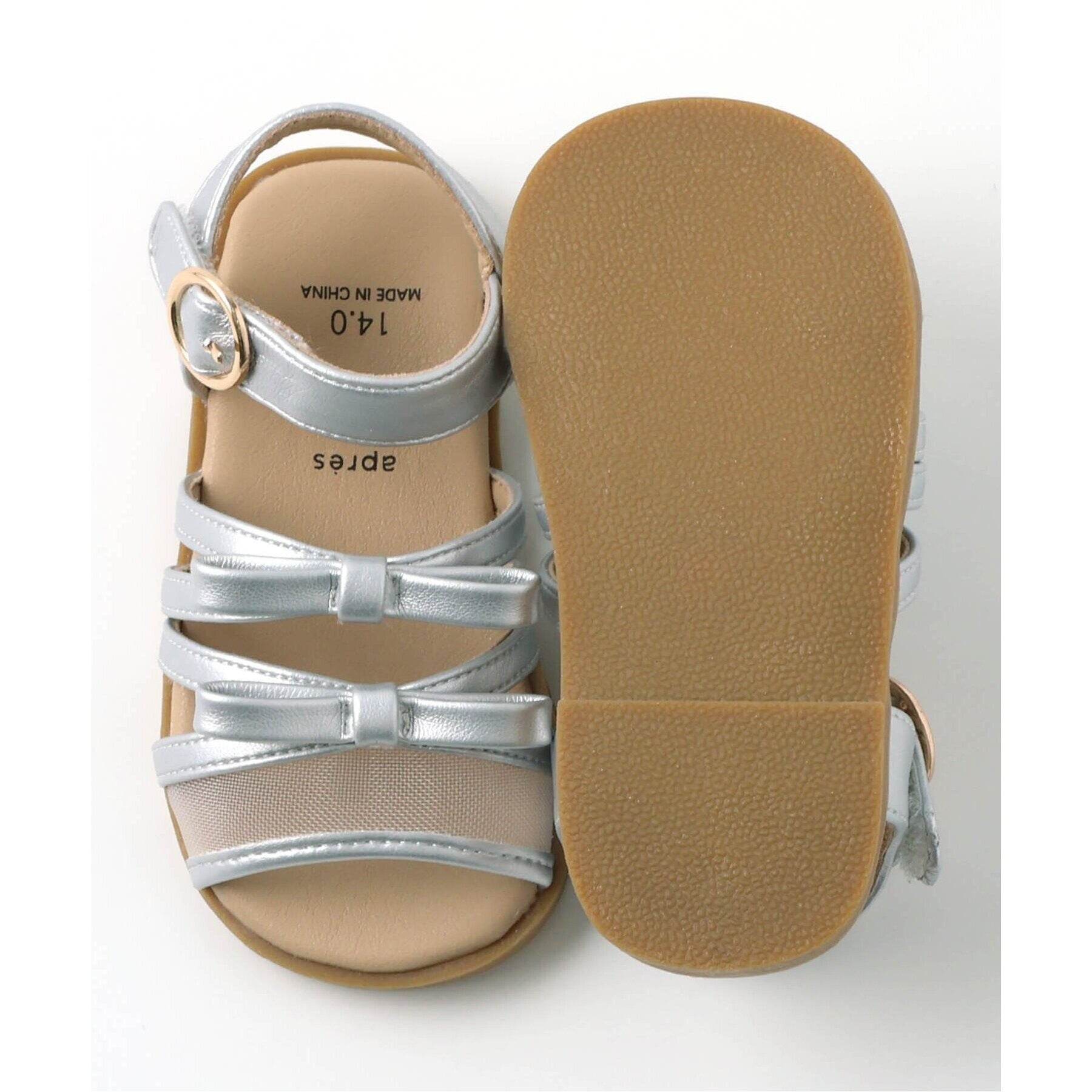 アプレ レ クール apres les cours リボンメッシュサンダル （アイボリー） アイボリー