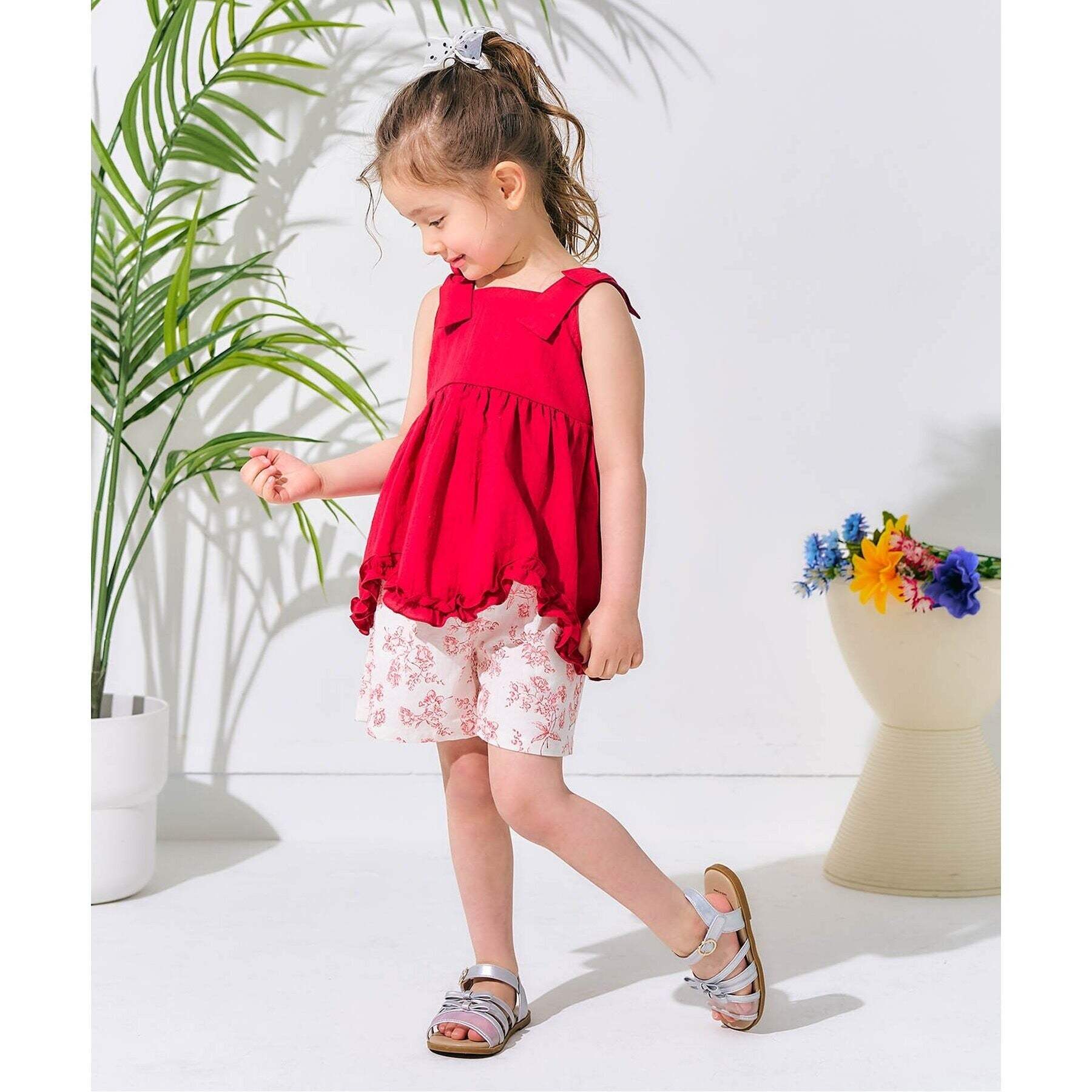 アプレ レ クール apres les cours リボンメッシュサンダル （アイボリー） アイボリー