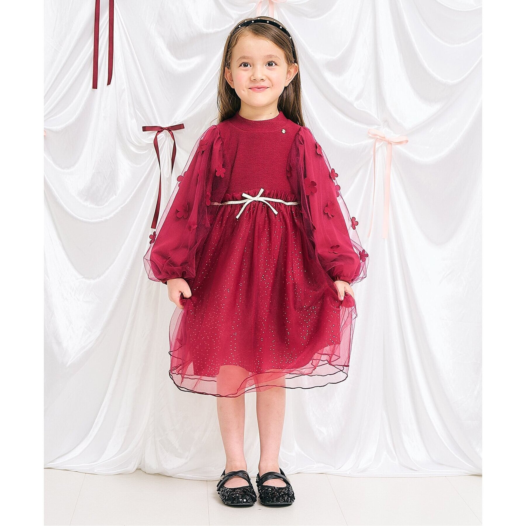 アプレ レ クール apres les cours リボンビジューパンプス （ブラック） ブラック