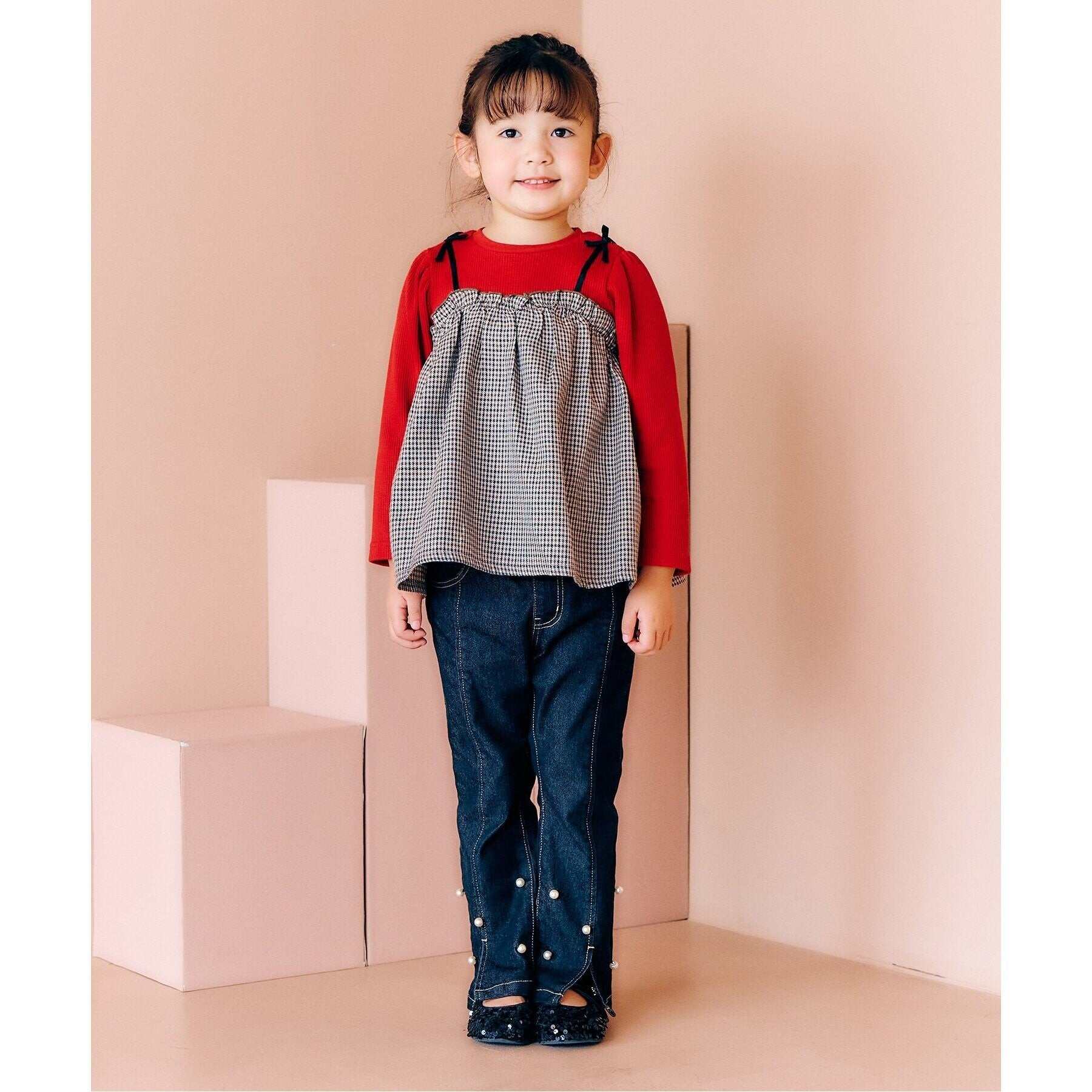 アプレ レ クール apres les cours リボンビジューパンプス （ブラック） ブラック