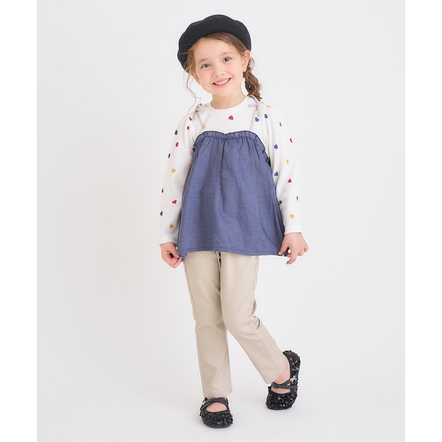 アプレ レ クール apres les cours リボンビジューパンプス （ブラック） ブラック