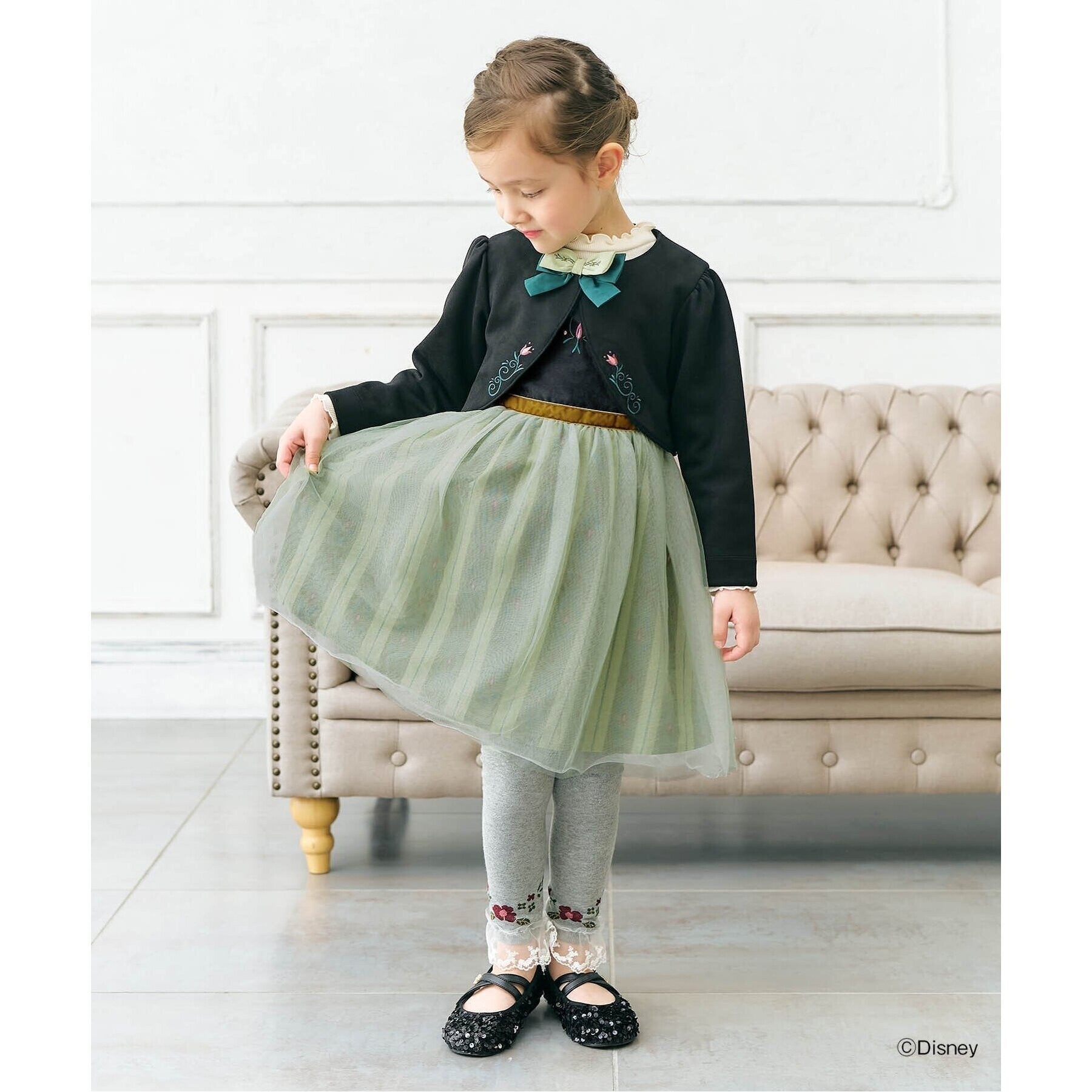 アプレ レ クール apres les cours リボンビジューパンプス （ブラック） ブラック