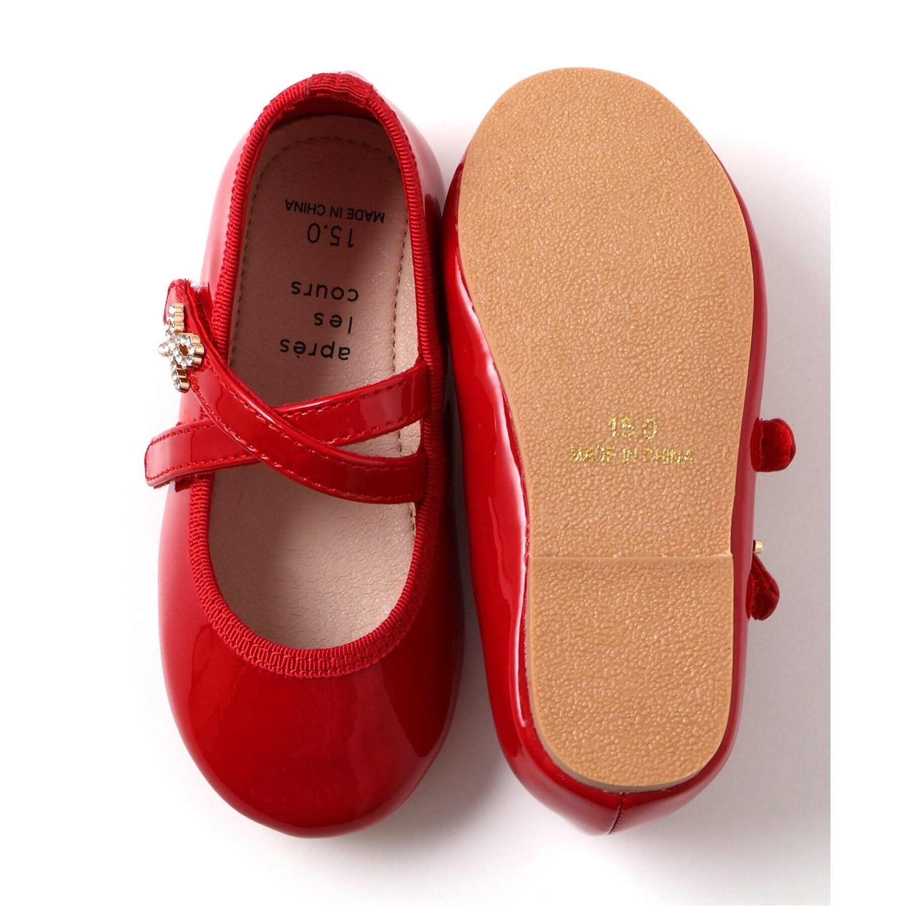 アプレ レ クール apres les cours リボンビジューパンプス （ブラック） ブラック