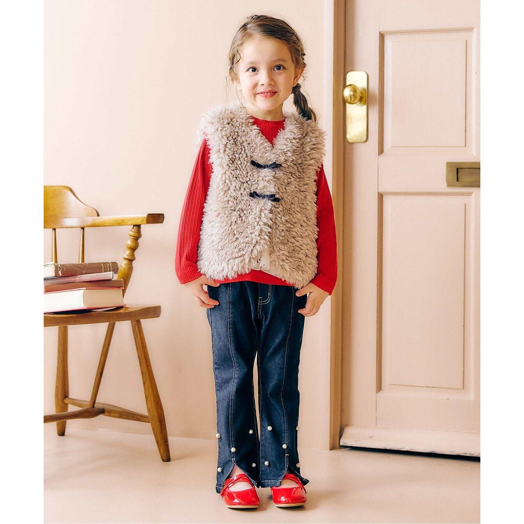 アプレ レ クール apres les cours リボンビジューパンプス （ブラック） ブラック