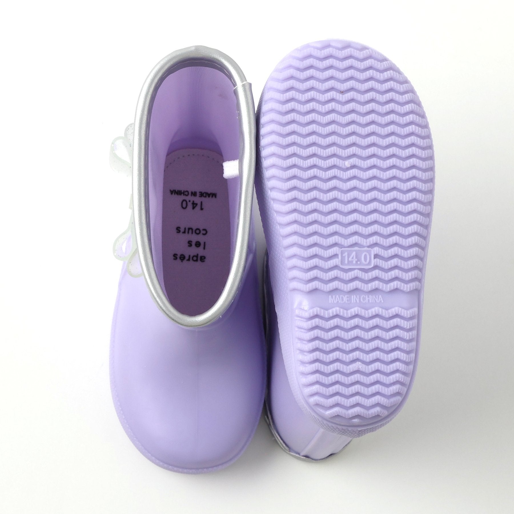 アプレ レ クール apres les cours りぼんレインシューズ （ピンク） ピンク