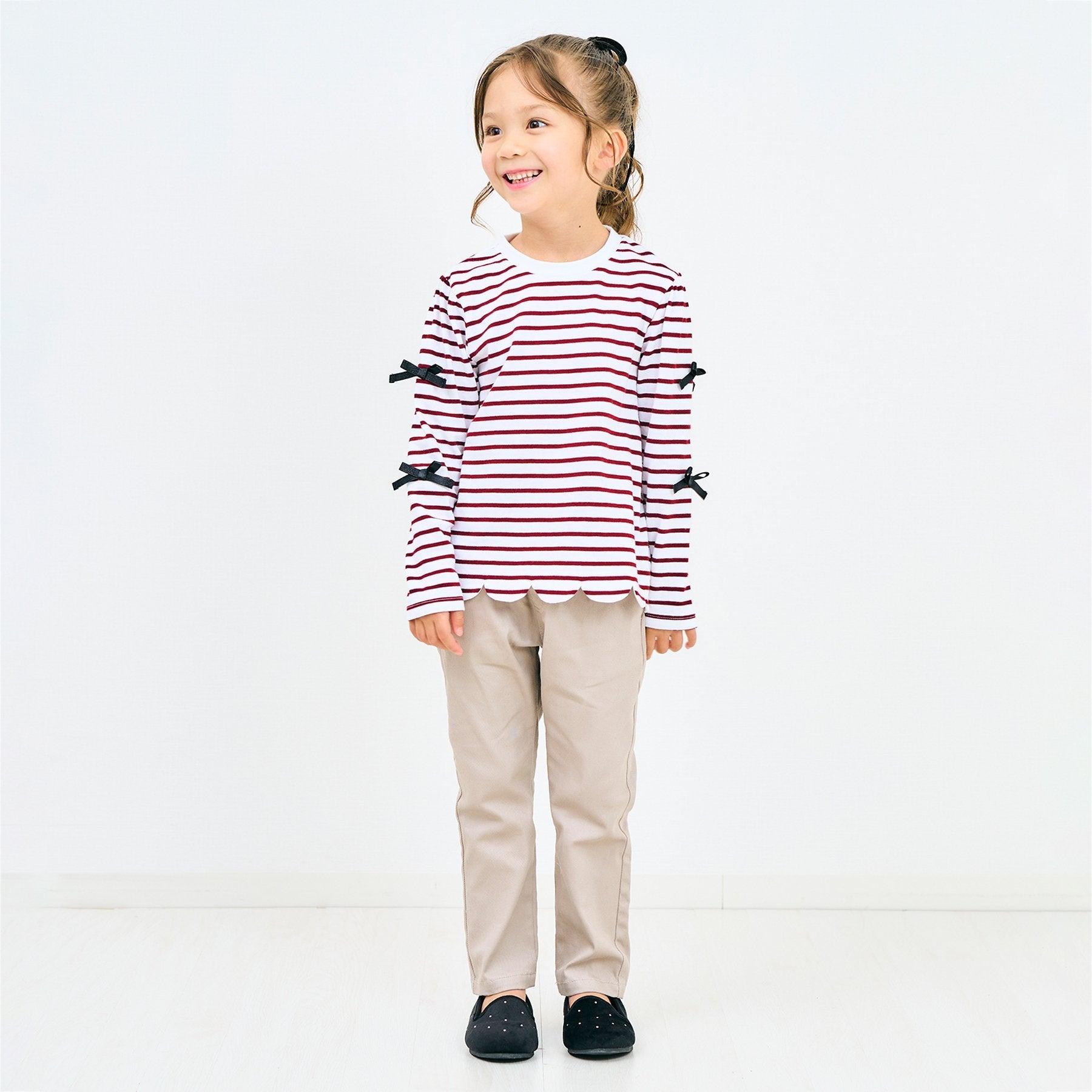 アプレ レ クール apres les cours スカラップリボンTシャツ
