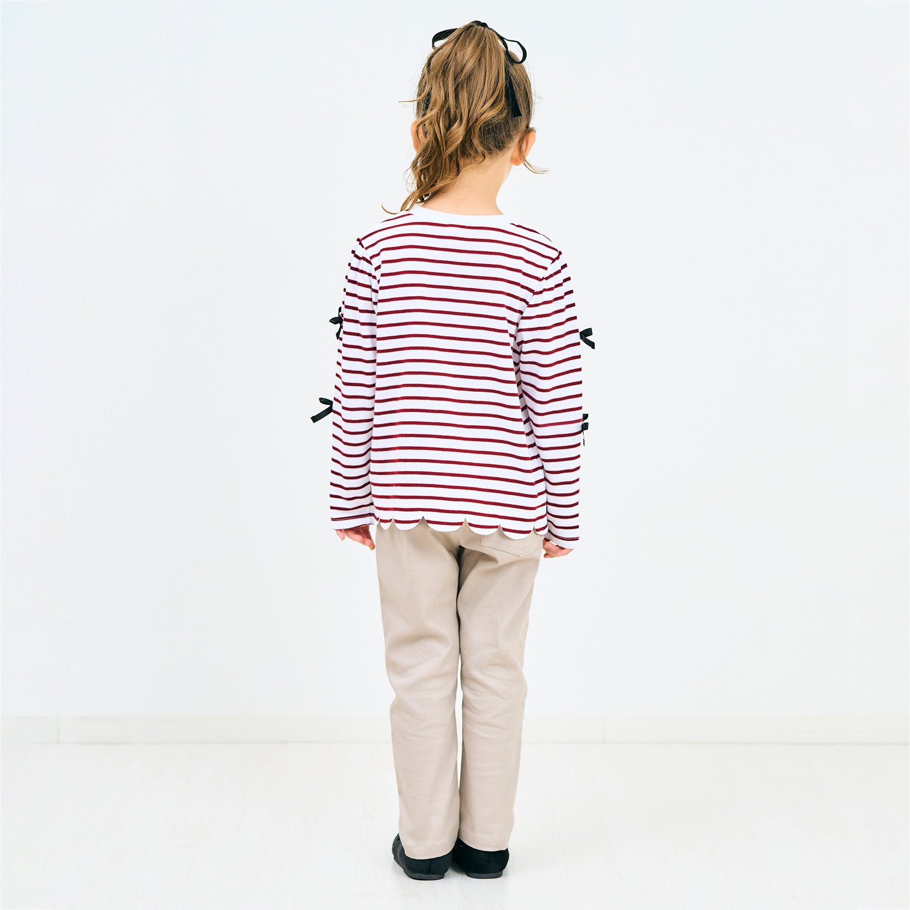 アプレ レ クール apres les cours スカラップリボンTシャツ