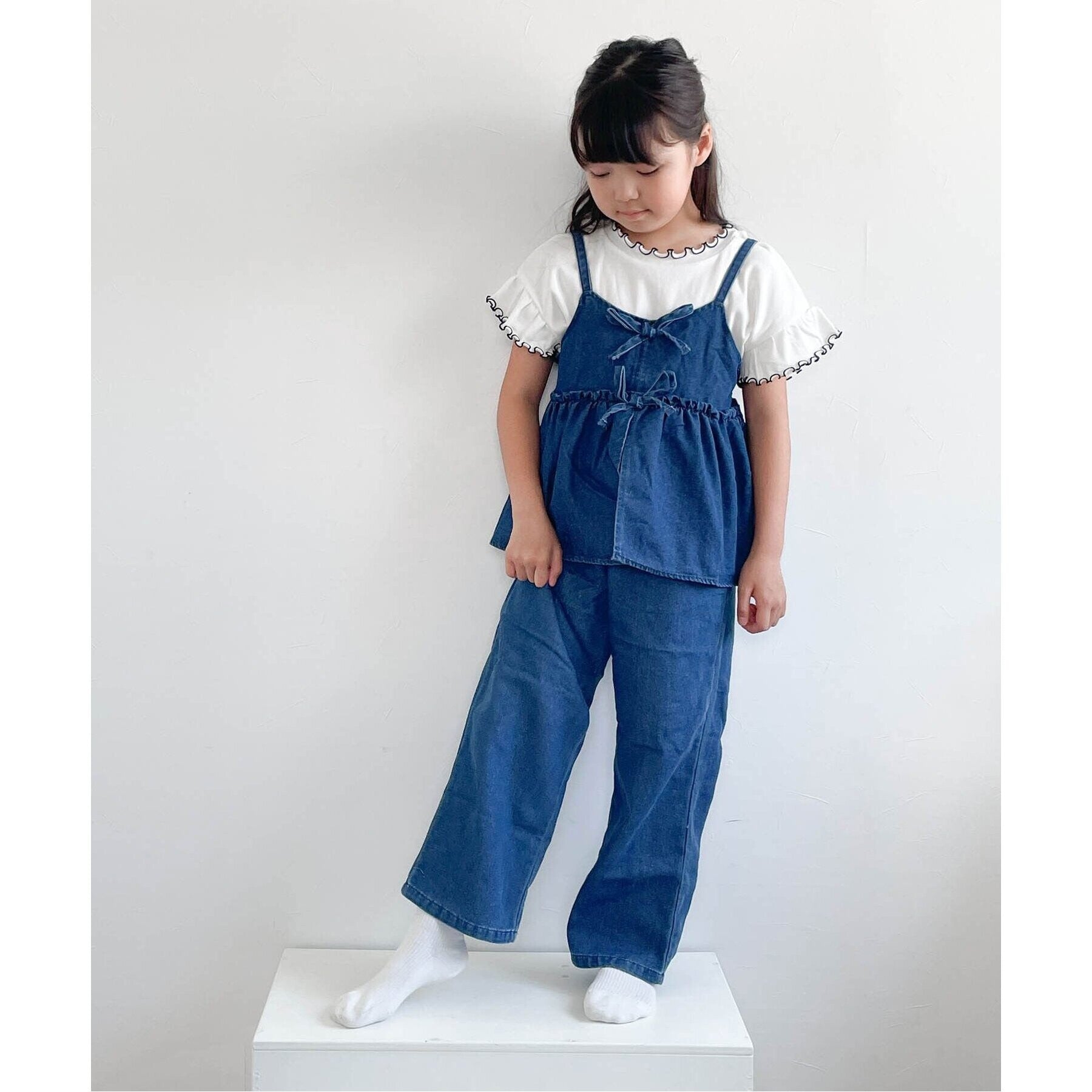 アプレ レ クール apres les cours リボンビスチェ＆フリルタックパンツ2Pセット （ブラック） ブラック