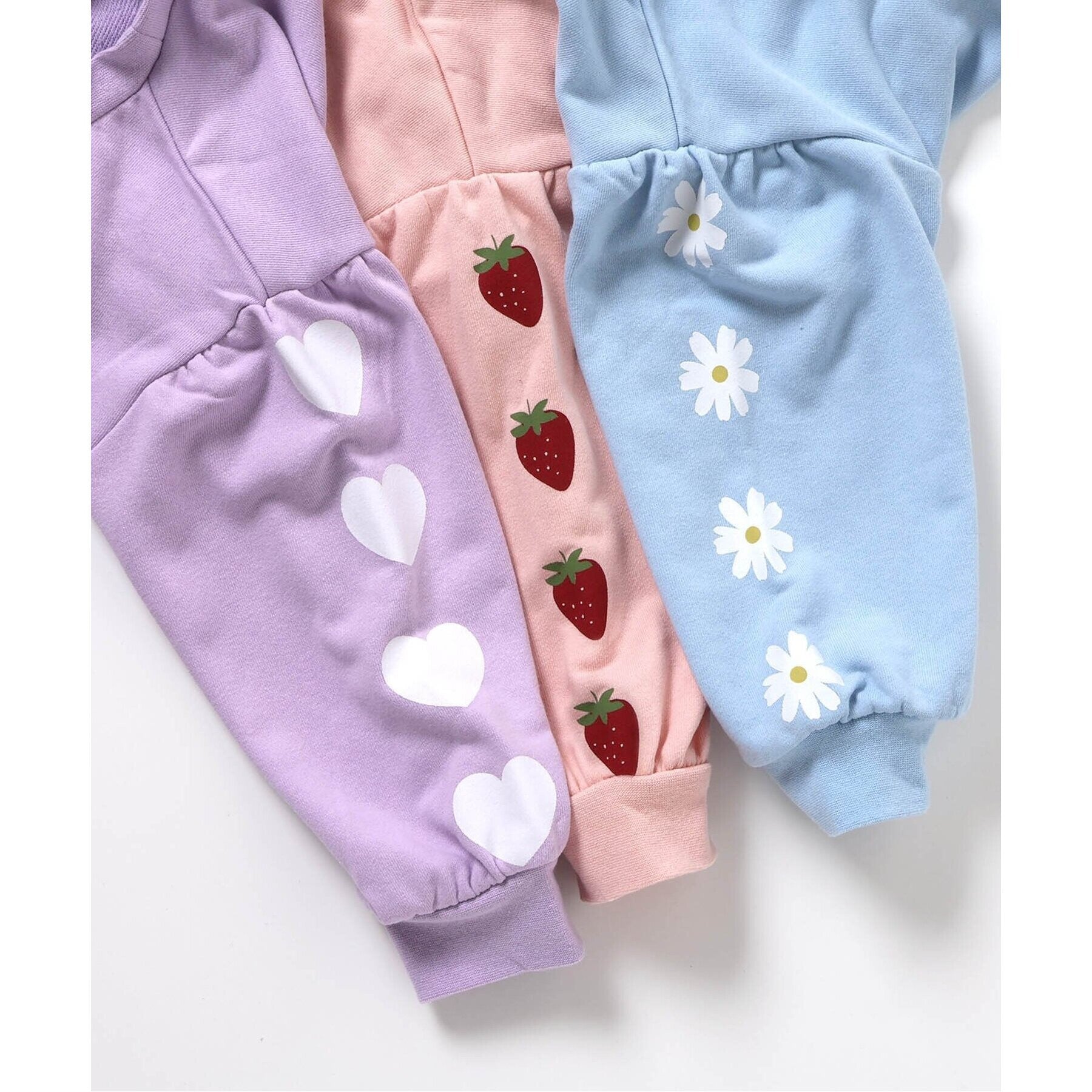 アプレ レ クール apres les cours WEB限定 袖モチーフトレーナー/7days Style （ラベンダー） ラベンダー