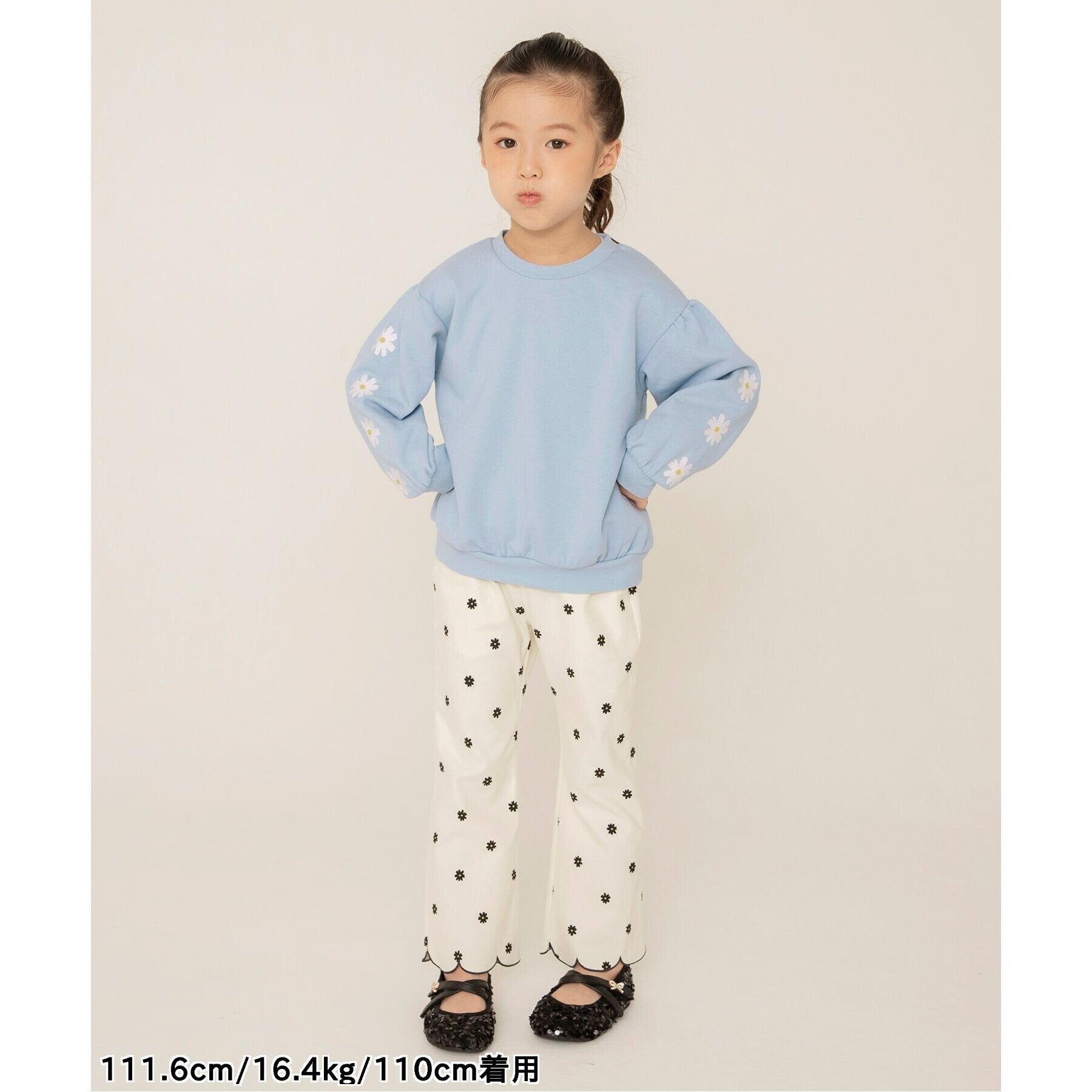 アプレ レ クール apres les cours WEB限定 袖モチーフトレーナー/7days Style （ラベンダー） ラベンダー