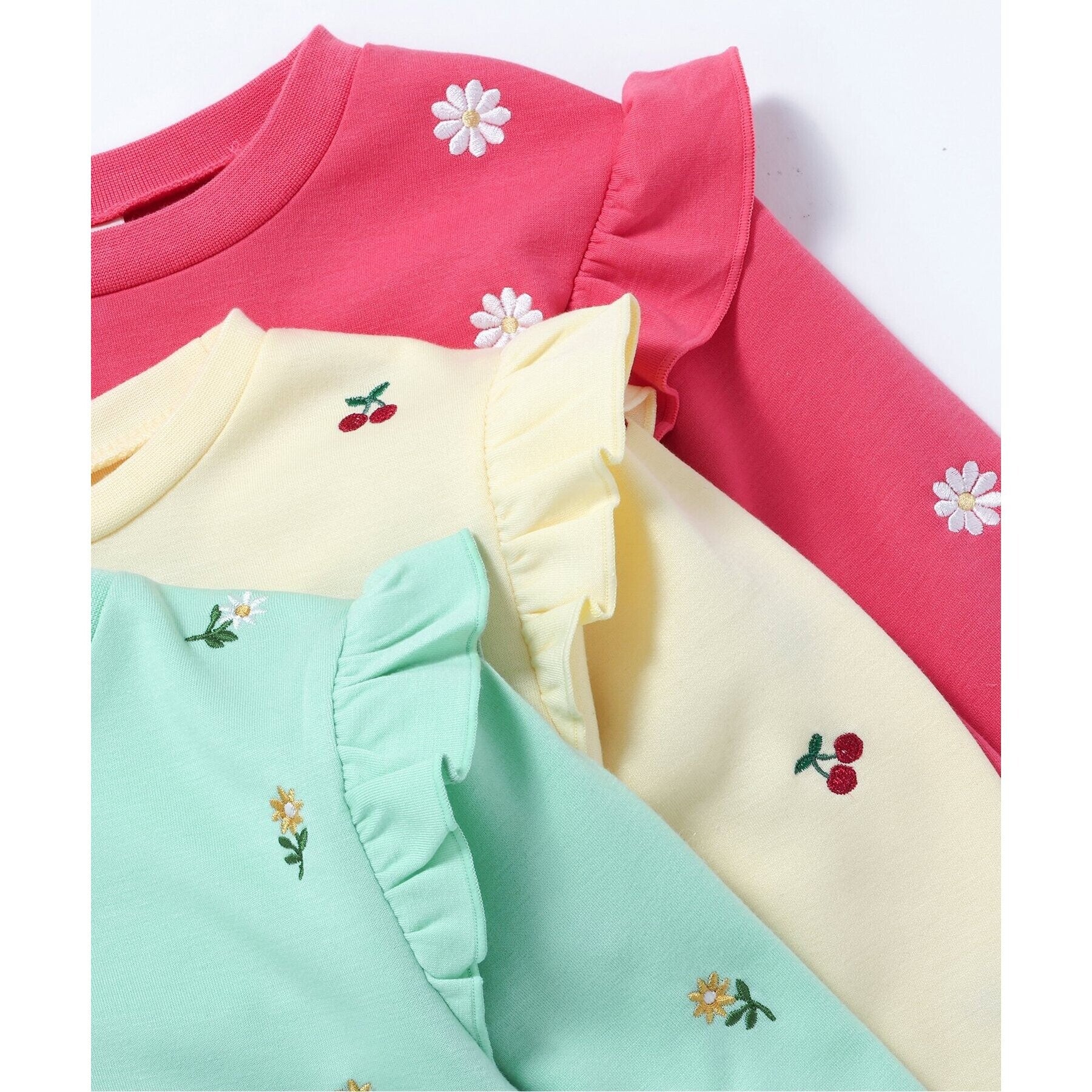 アプレ レ クール apres les cours 総柄刺繍ペプラムフリルトップス （ミント） ミント