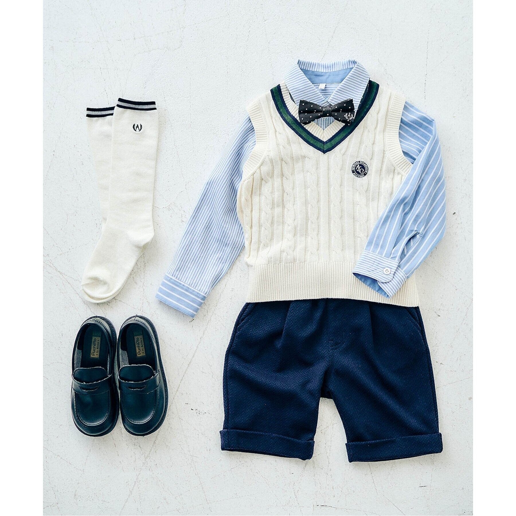 アプレ レ クール apres les cours フォーマル蝶ネクタイ （ドット柄） ドット柄