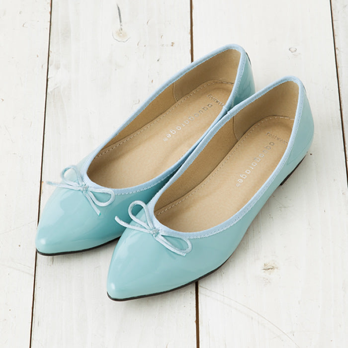 Aqua Garage aquagarage ○Ballet shoes pumps women's dot tulle