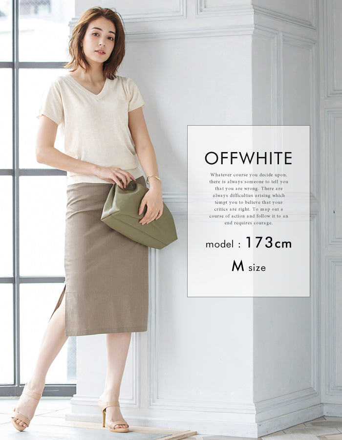 アクアガレージ aquagarage サマーニット 深Vネック ブラウジング