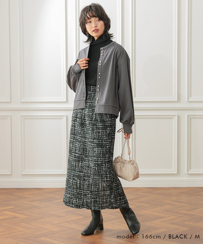 アクアガレージ aquagarage 袖口ボタンタートルネックリブニットトップス 春 秋 冬 M L レディース