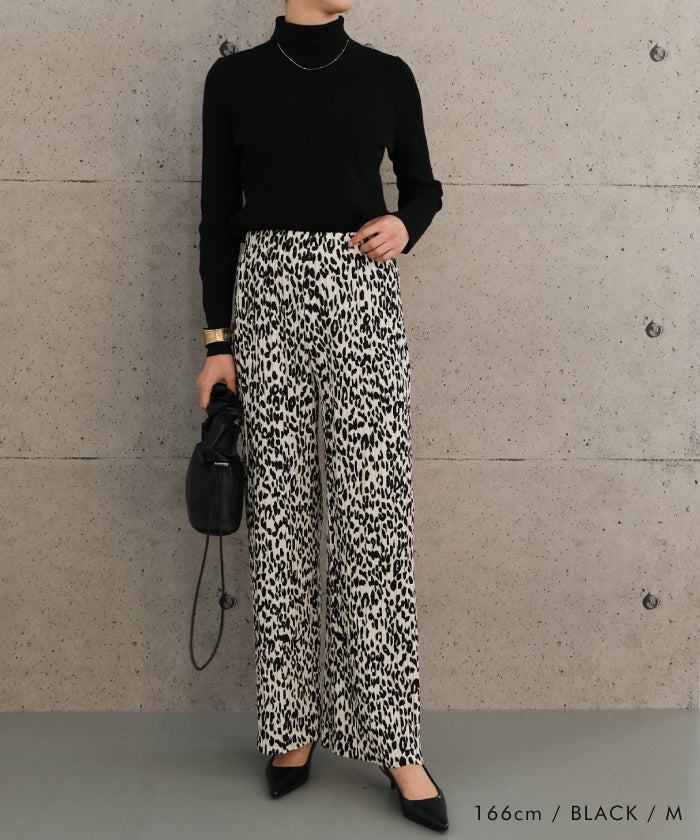 アクアガレージ aquagarage 袖口ボタンタートルネックリブニットトップス 春 秋 冬 M L レディース