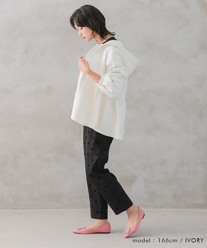 アクアガレージ aquagarage ダンボールニットペプラムパーカー 春  秋 冬