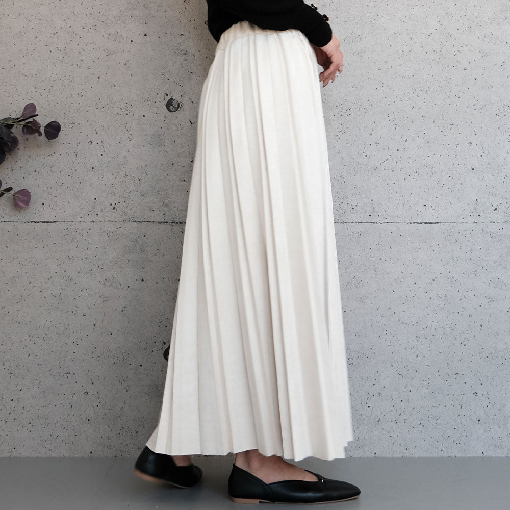 アクアガレージ aquagarage スエードプリーツロングスカート  レディース | アクアガレージ aquagarage 予約(8月下旬頃) （アイボリー） アイボリー