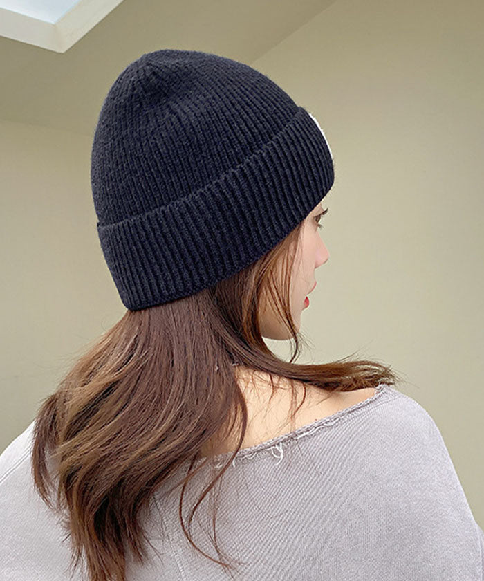 アクアガレージ aquagarage Cロゴニット帽 レディース 春 秋 冬  | アクアガレージ aquagarage （ブラック） ブラック