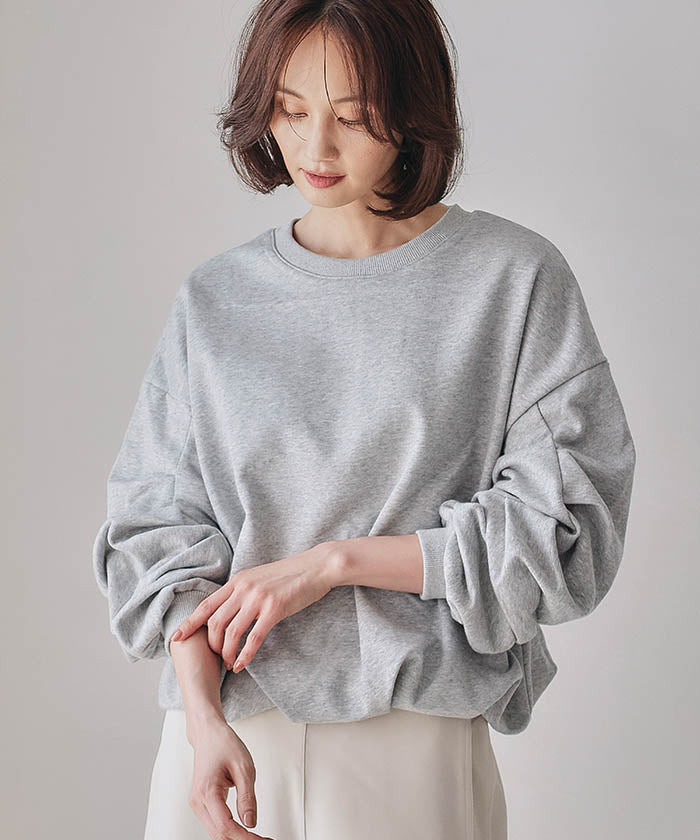 アクアガレージ aquagarage 袖タックバルーントップス 秋 冬 M  レディース | アクアガレージ aquagarage （ブラック） ブラック