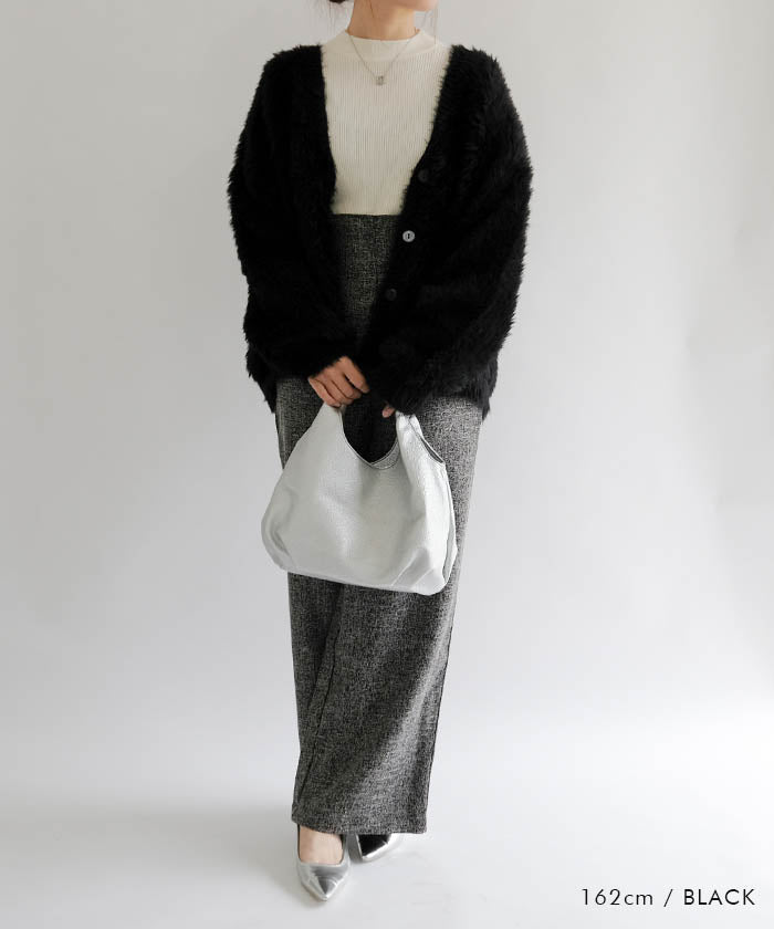 アクアガレージ aquagarage フェザーニットカーディガン 秋 冬 M  レディース | アクアガレージ aquagarage （ピンク） ピンク