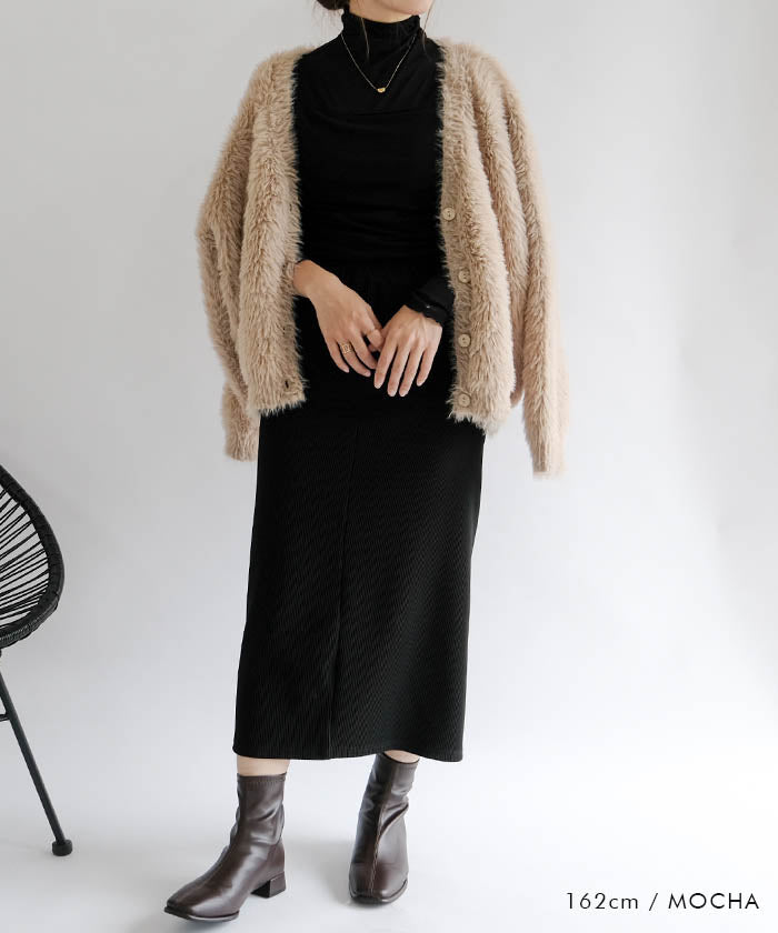 アクアガレージ aquagarage フェザーニットカーディガン 秋 冬 M  レディース | アクアガレージ aquagarage （ピンク） ピンク