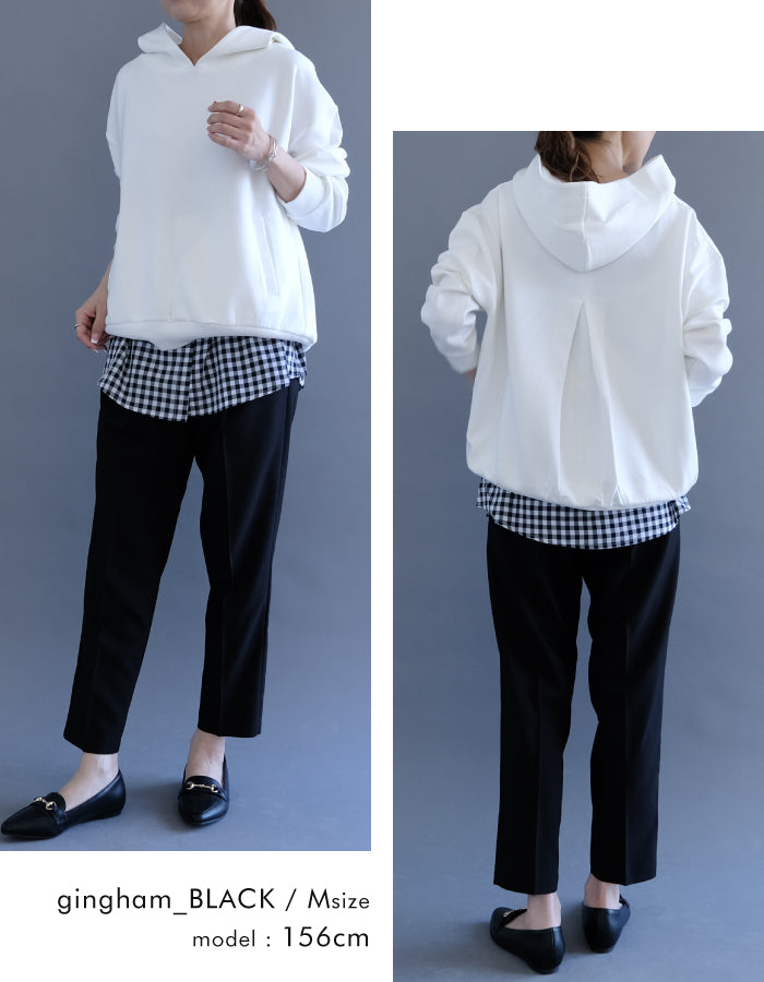 アクアガレージ aquagarage シャツ生地のレイヤード付け裾