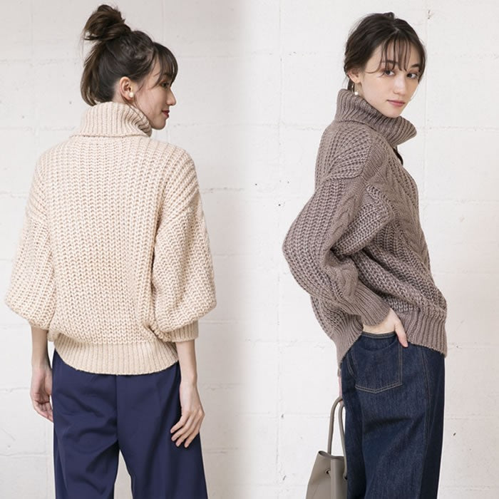 Aqua Garage aquagarage cable knit knit off turtleneck cable knit