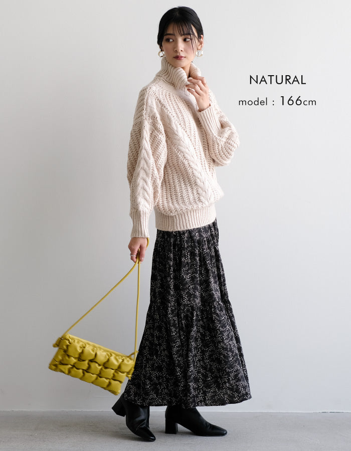 Aqua Garage aquagarage cable knit knit off turtleneck cable knit