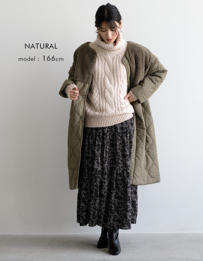 Aqua Garage aquagarage cable knit knit off turtleneck cable knit