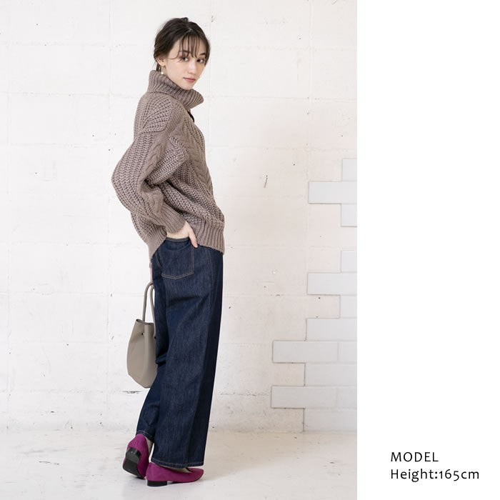 Aqua Garage aquagarage cable knit knit off turtleneck cable knit