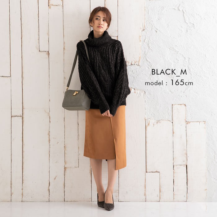 Aqua Garage aquagarage cable knit knit off turtleneck cable knit