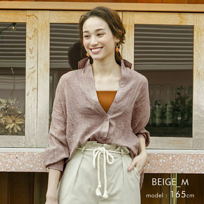 aquagarage aquagarage sheer shirt women's gauze shirt