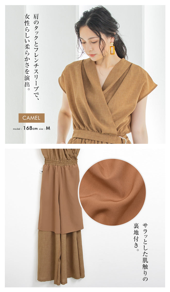 アクアガレージ aquagarage カシュクールオールインワン （キャメル） キャメル