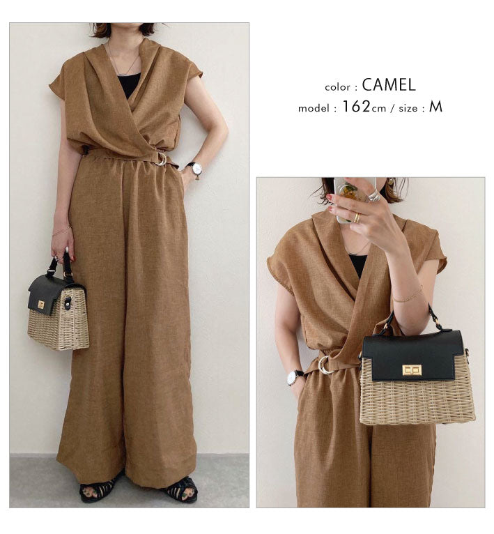 アクアガレージ aquagarage カシュクールオールインワン （キャメル） キャメル