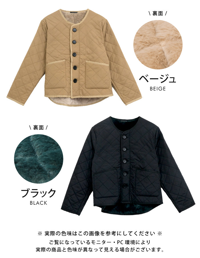 アクアガレージ aquagarage 裏ファーノーカラージャケット