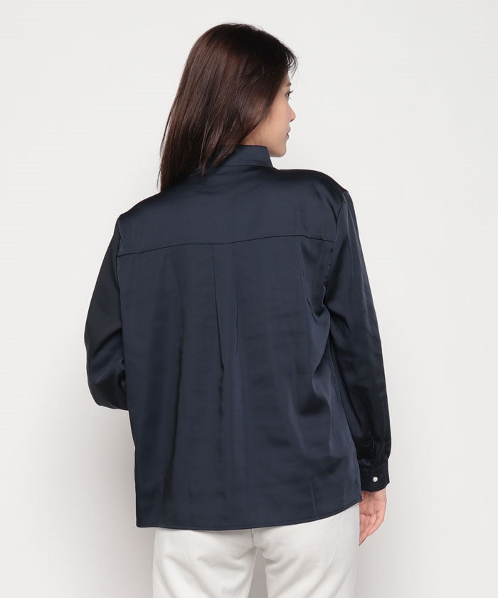 アクアガレージ aquagarage パールボタンブラウス トップス （ベージュ） ベージュ