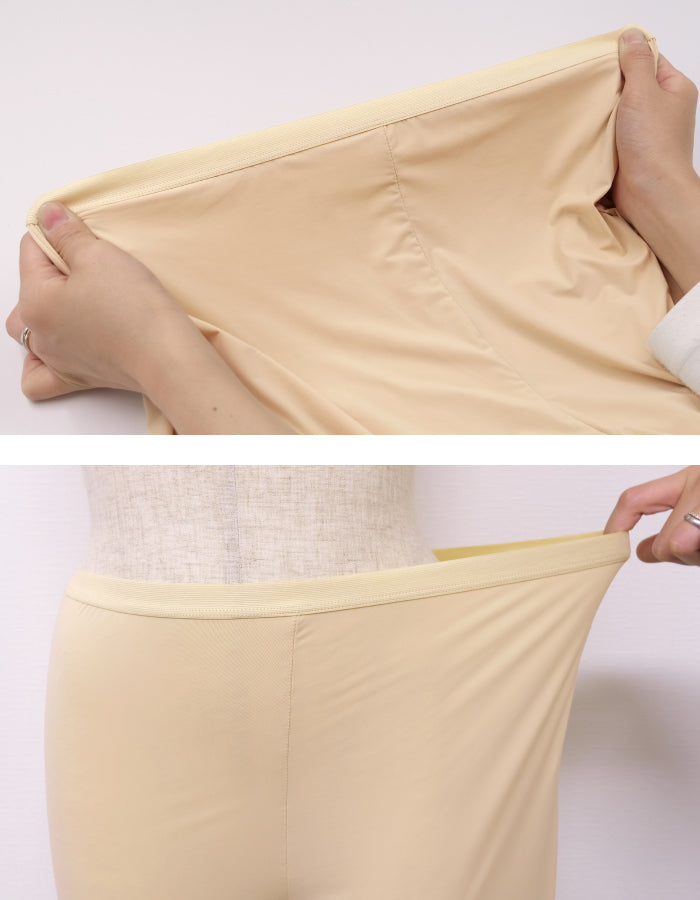 アクアガレージ aquagarage 裏起毛ワイドパンツ用ペチパンツ （ベージュ） ベージュ