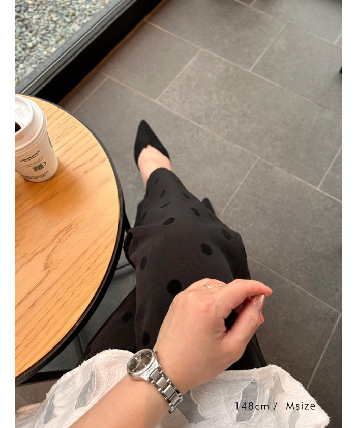 Aqua Garage aquagarage polka dot tapered pants for women Spring Summer Autumn