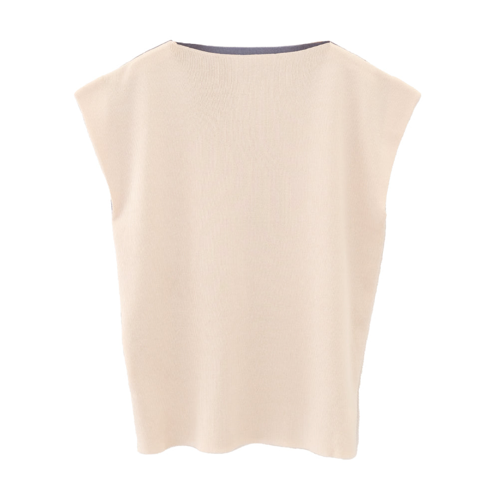 Aqua Garage aquagarage Color-blocked Bottle Neck French Sleeve Knit Spring Summer Autumn
